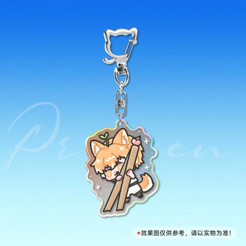 【透卡】5cm镭射钥匙扣猫咪扣 - 筷子